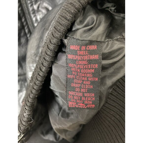 YOKI Womens Jacket Sz 2XL Faux Leather Moto Biker 1980's Style - Picture 7 of 8